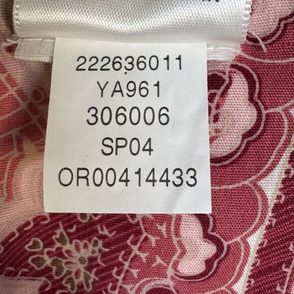 Y2K Vintage Old Navy Ivory Burgundy Pink Paisley Print Halter Neck Dress Size 10 - Picture 15 of 16